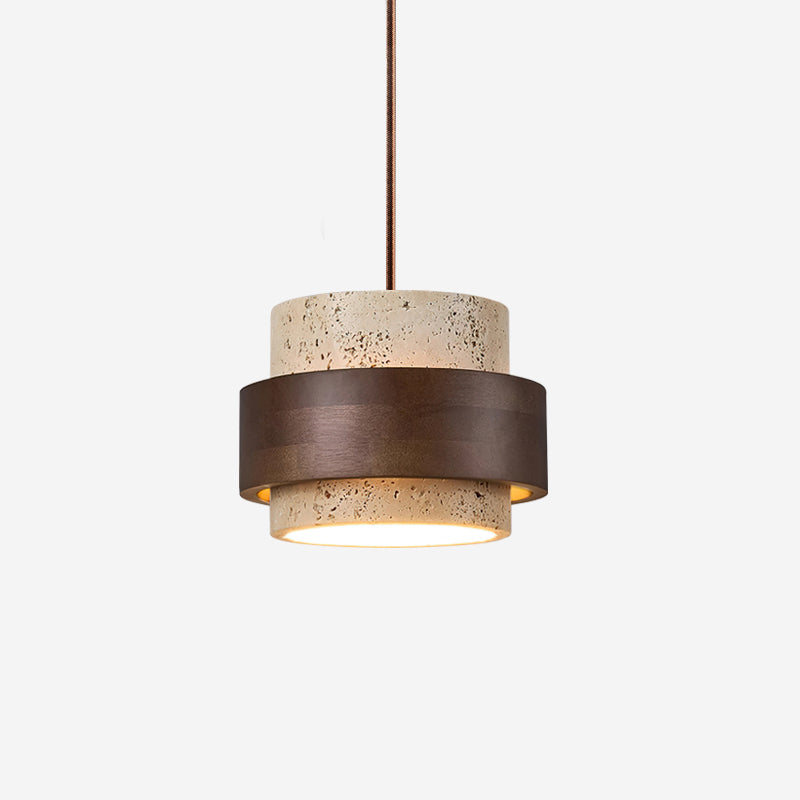 Travertijnsteen Hanglamp Natuurlijk Design Warm Licht Eetkamer Woonkamer Hal Interieur Luxe Verlichting | Sansoti