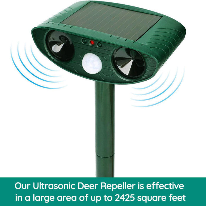 Ultrasone Dierverdrijver op Zonne-Energie voor Tuin en Erf – Bescherming tegen Ongedierte | Sansoti