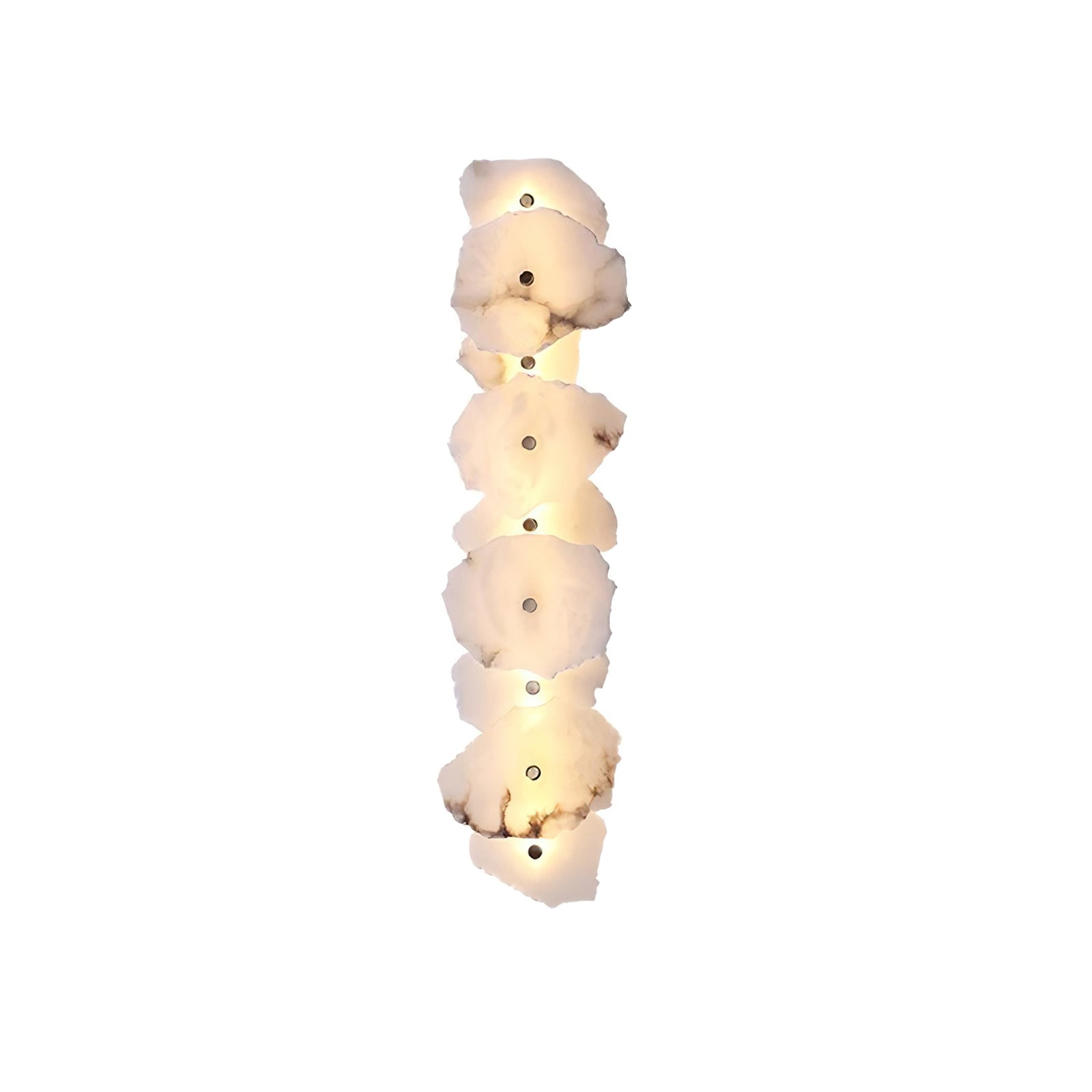 Alabasten Wandlamp — Echte Natuursteen met Gouden Armatuur — 1/3/5/7/9 Lichtpunten | Sansoti