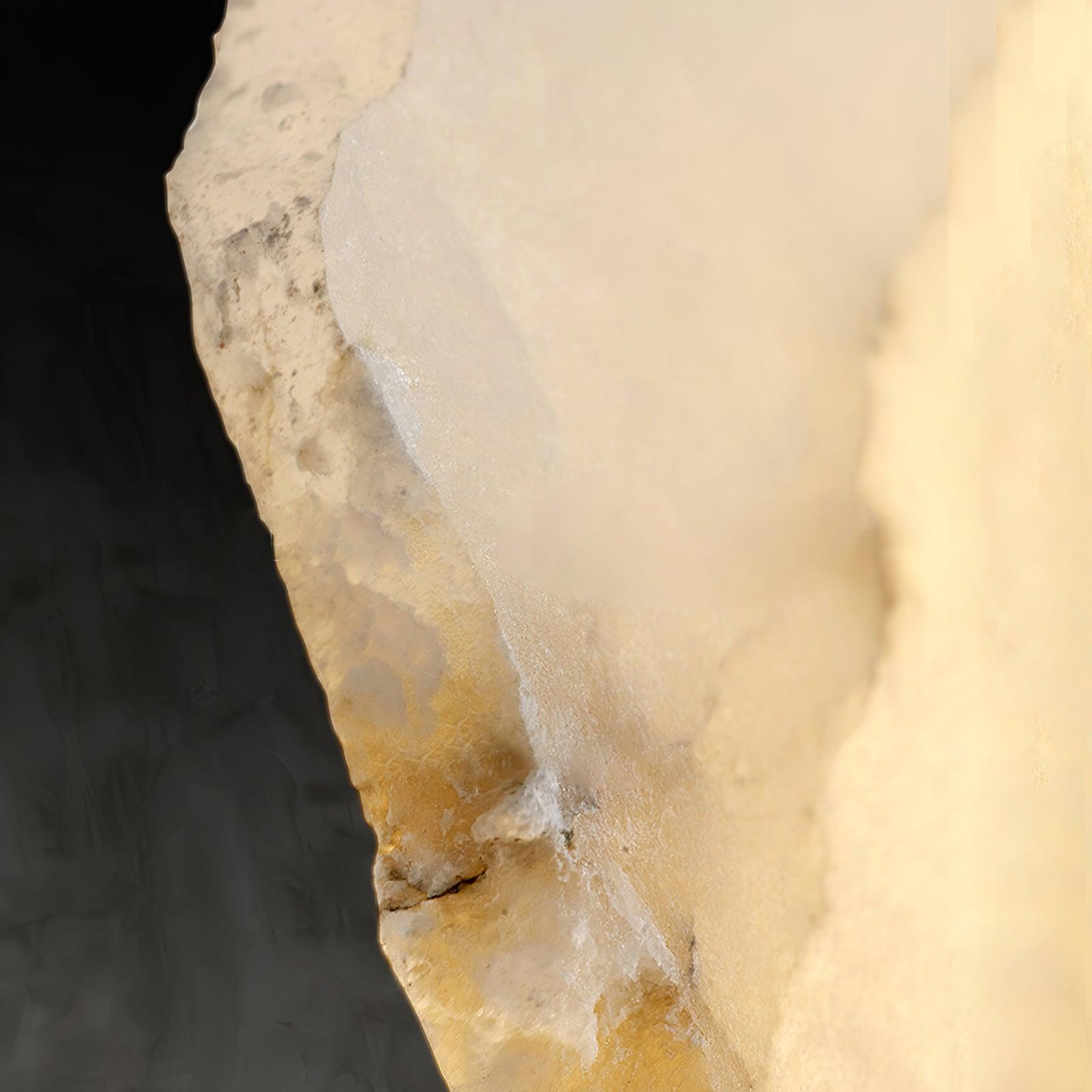 Alabasten Wandlamp — Echte Natuursteen met Gouden Armatuur — 1/3/5/7/9 Lichtpunten | Sansoti