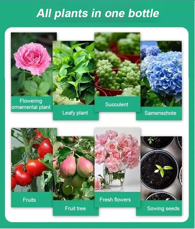 Vloeibare Plantenvoeding voor Sterkere Wortels en Rijkere Bloei | Universele Groeistimulator voor Binnen- en Buitenplanten | Sansoti