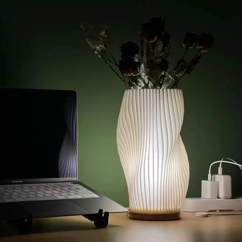 Lampe de table Vague Nuage Tourbillon Verre Fer Dimmable E14 LED Taille Moyenne Salon Chambre | Restfield