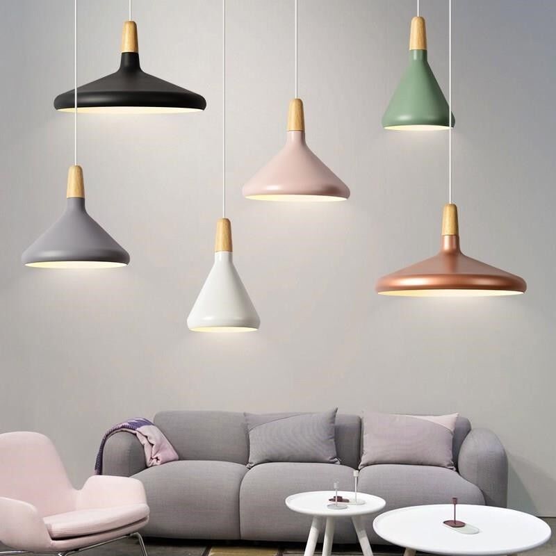 Hanglamp Scandinavisch Aluminium Hout Wit E27 Eettafel Woonkamer Minimalistisch Design Verlichting Keukeneiland | Sansoti
