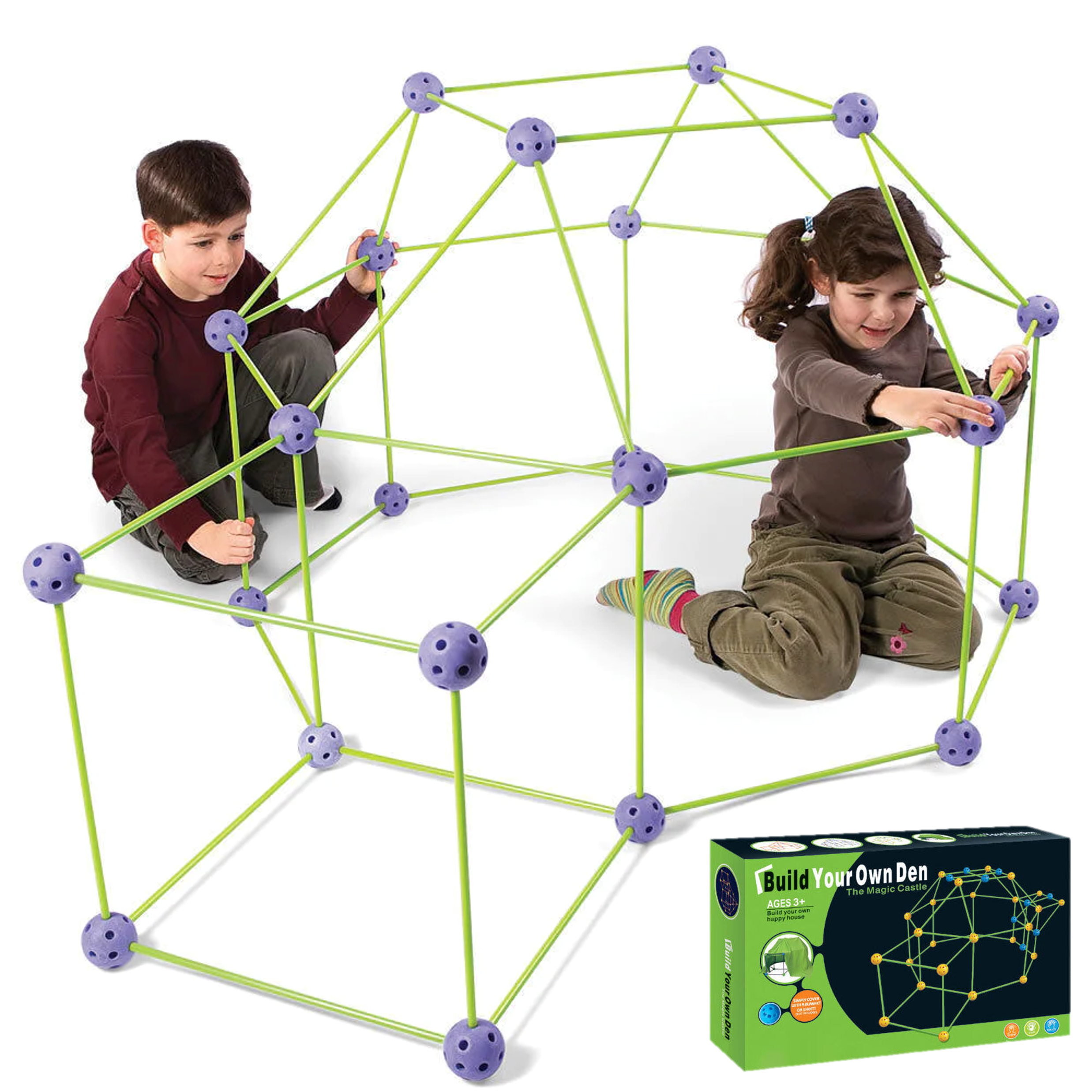 Bouwpakket Kinderen Speel Fort STEM 72 Of 144 Stuks Creatief | Sansoti