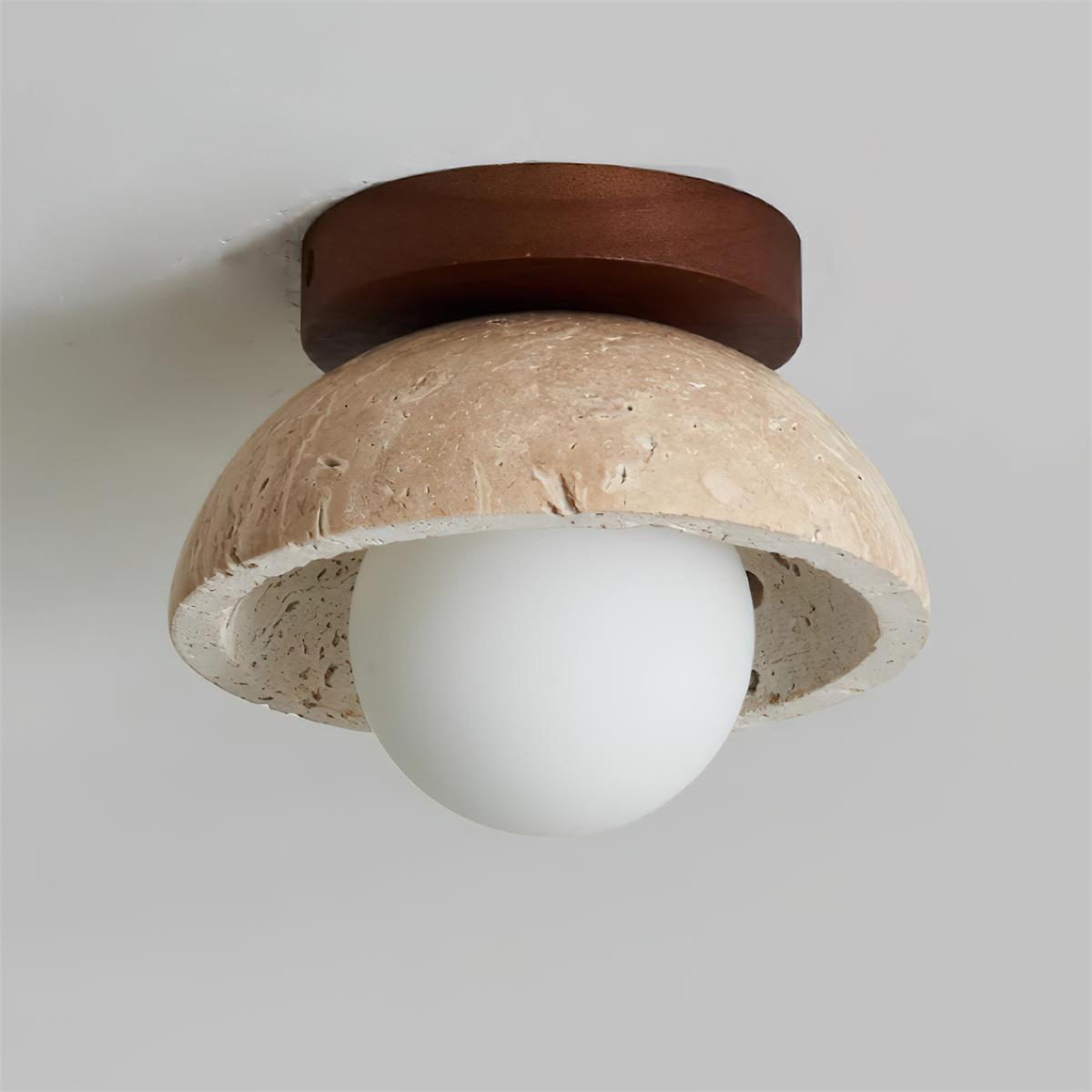Ronde Plafondlamp Hout G9 Fitting 15cm Dimbaar Wand Plafond Verlichting Badkamer Hal Slaapkamer Woonkamer | Sansoti