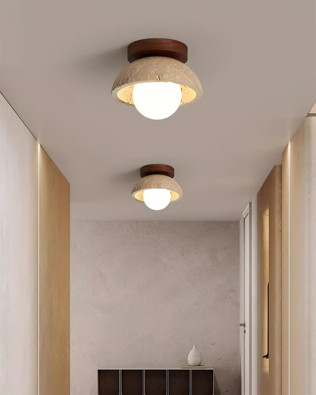 Ronde Plafondlamp Hout G9 Fitting 15cm Dimbaar Wand Plafond Verlichting Badkamer Hal Slaapkamer Woonkamer | Sansoti