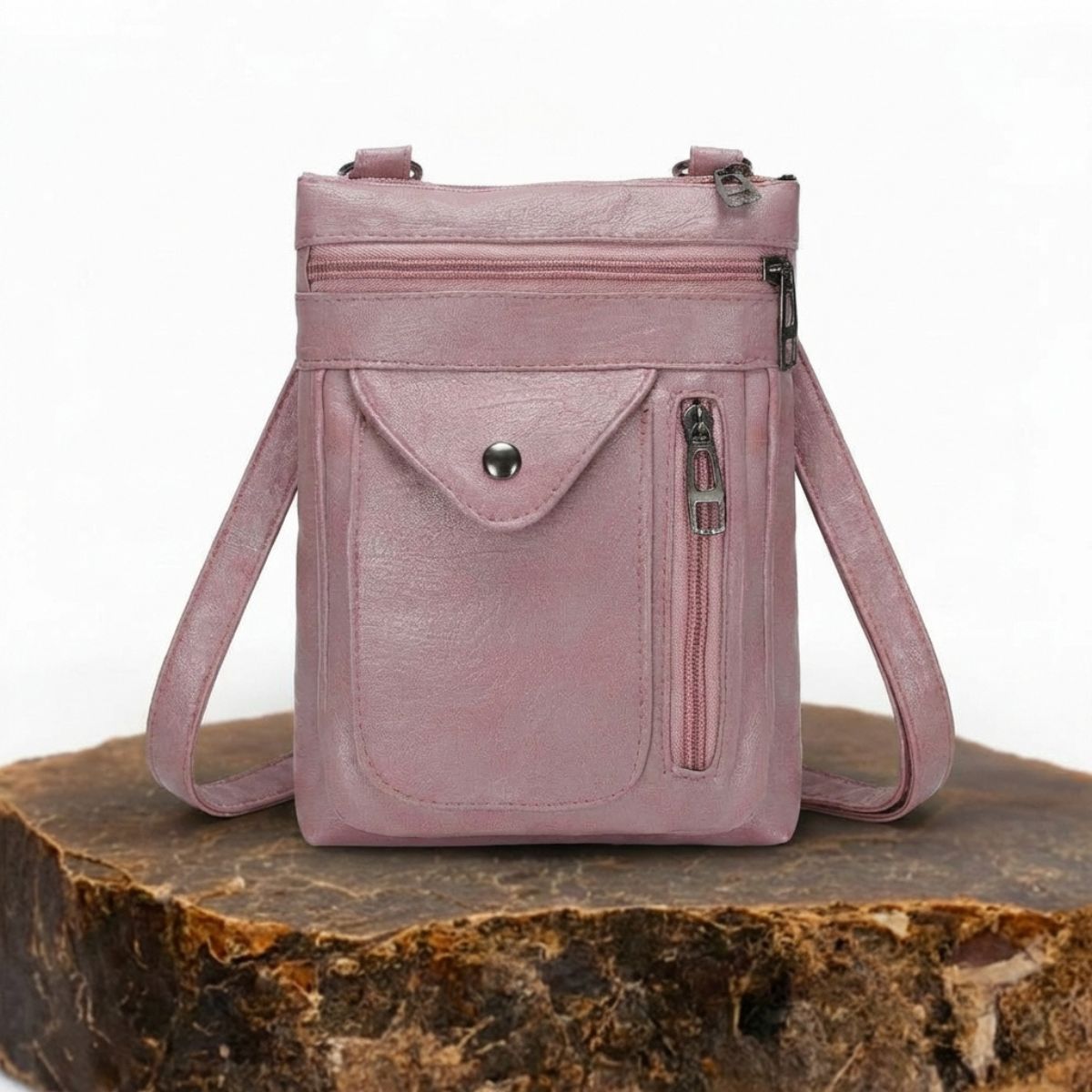 Vintage Schoudertas Retro Crossbody Kunstleer Dames Compacte Handtas Verstelbare Riem Casual Stijl Dagelijks | Sansoti