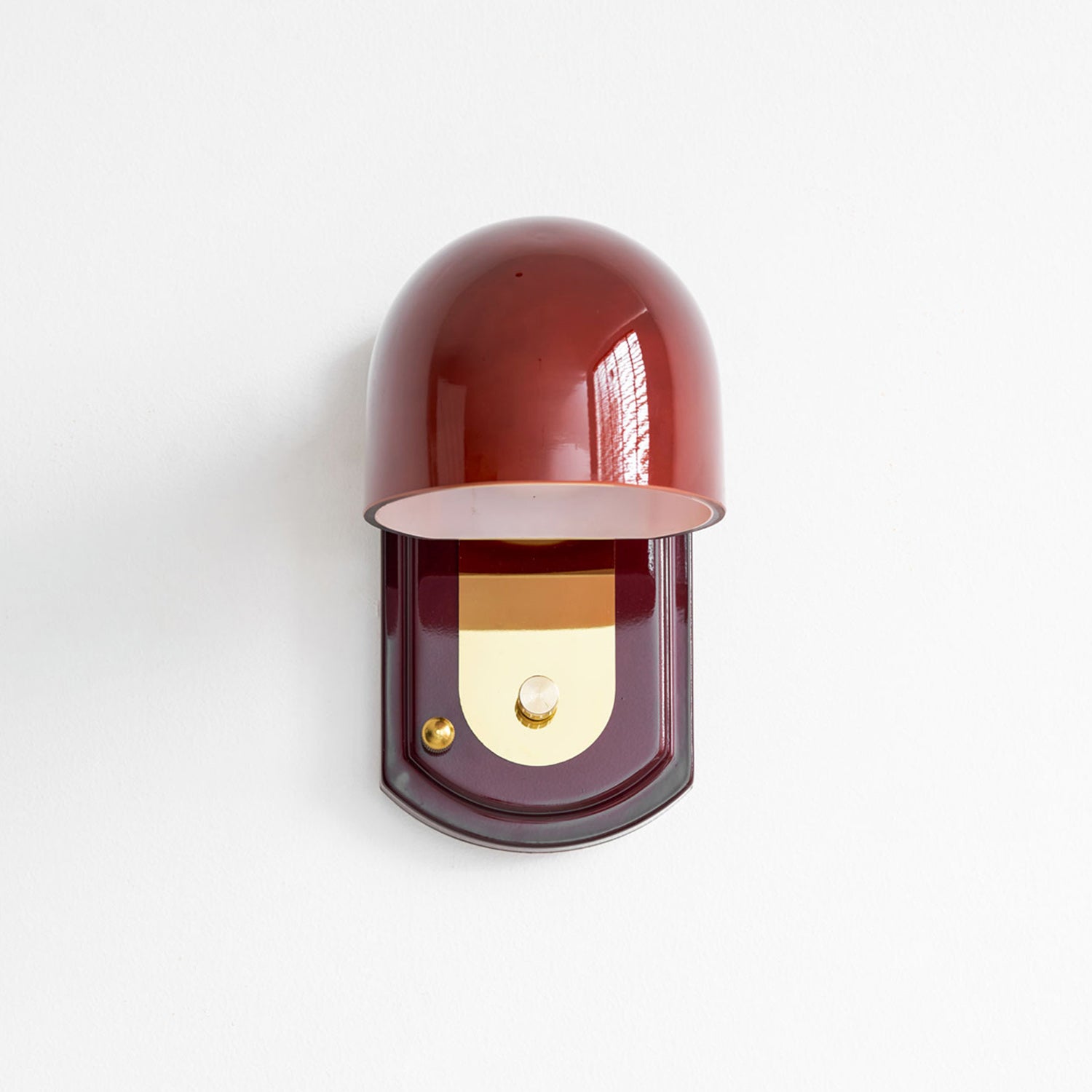 Vintage Wandlamp met Rode Glazen Kap — Sfeervolle Retro Verlichting voor Woonkamer & Eetkamer | Sansoti