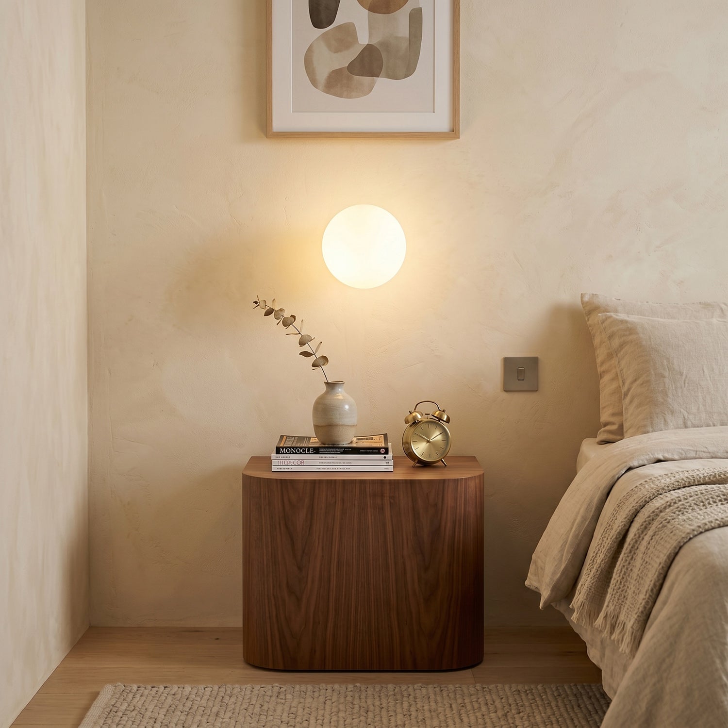 Glazen Wandlamp met Gouden of Zilveren Fitting – Modern Design voor Slaapkamer en Woonkamer | Sansoti