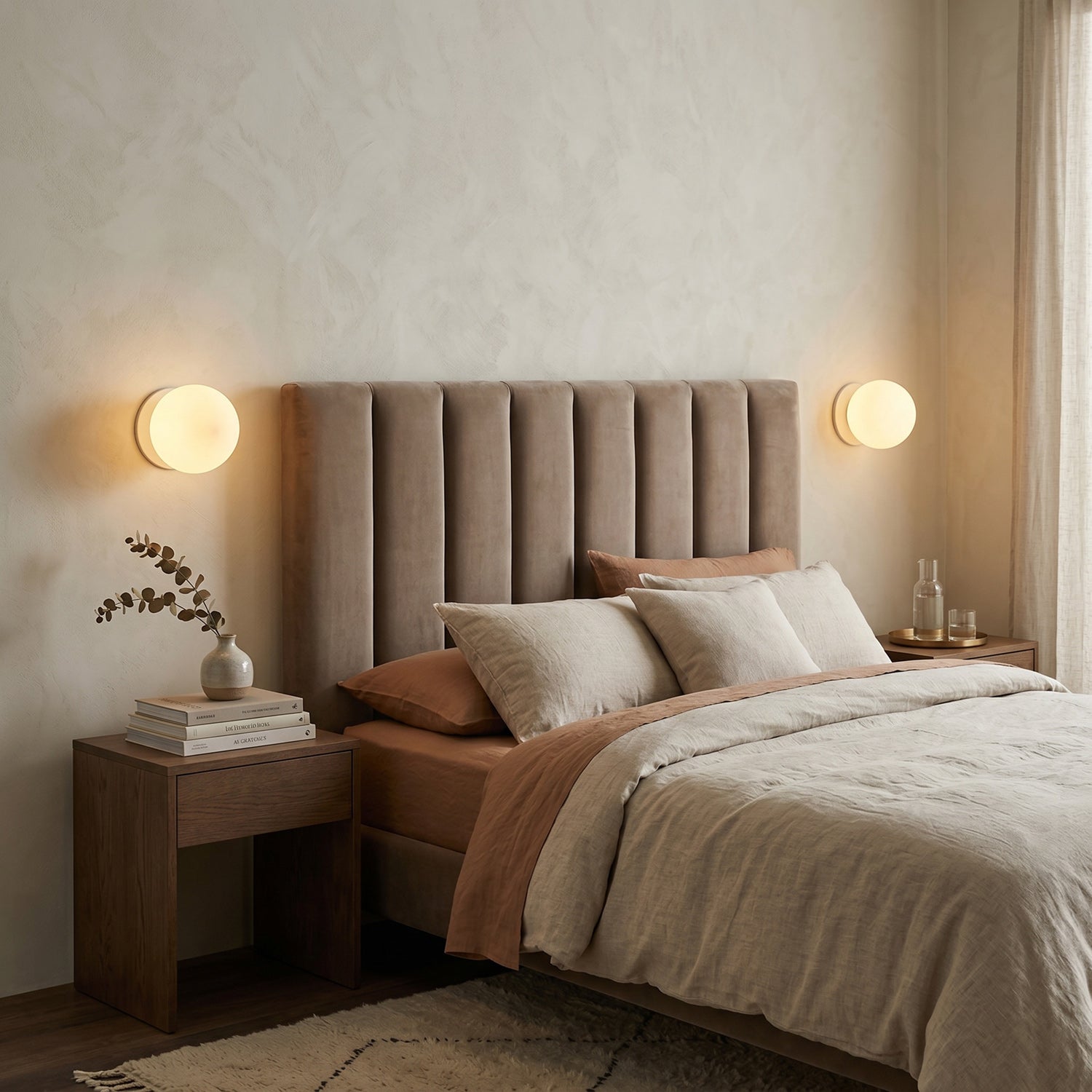 Glazen Wandlamp met Gouden of Zilveren Fitting – Modern Design voor Slaapkamer en Woonkamer | Sansoti