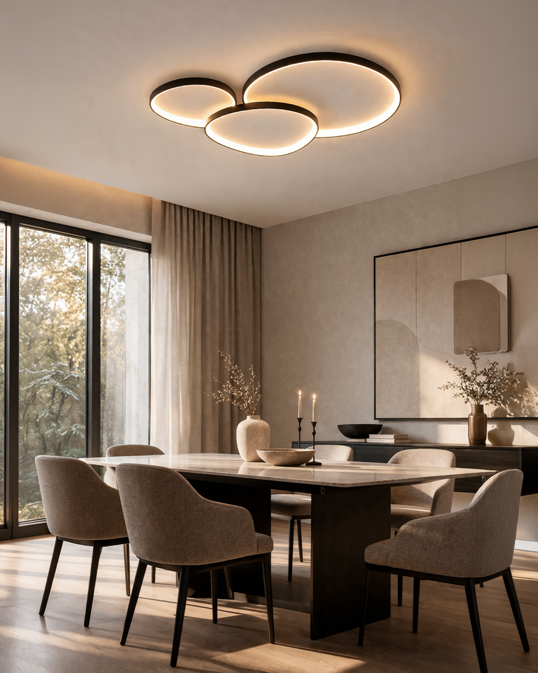 Pinnacle LED Plafondlamp – Minimalistische Moderne Plafondverlichting met Subtiele Verfijning | Sansoti