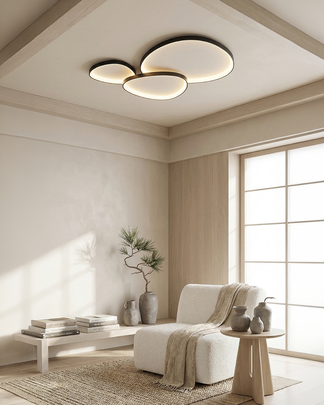 Pinnacle LED Plafondlamp – Minimalistische Moderne Plafondverlichting met Subtiele Verfijning | Sansoti
