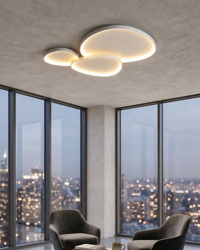 Pinnacle LED Plafondlamp – Minimalistische Moderne Plafondverlichting met Subtiele Verfijning | Sansoti