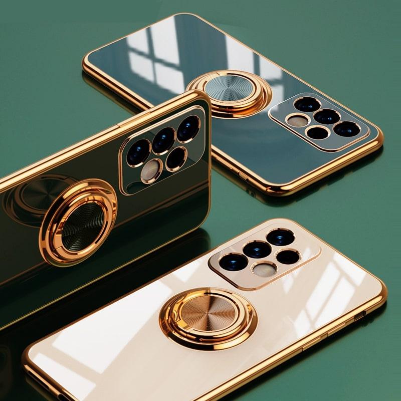 Phone Case with Ring Holder and Magnetic Car Mount Function for Samsung Galaxy Models Protective | Sansoti
