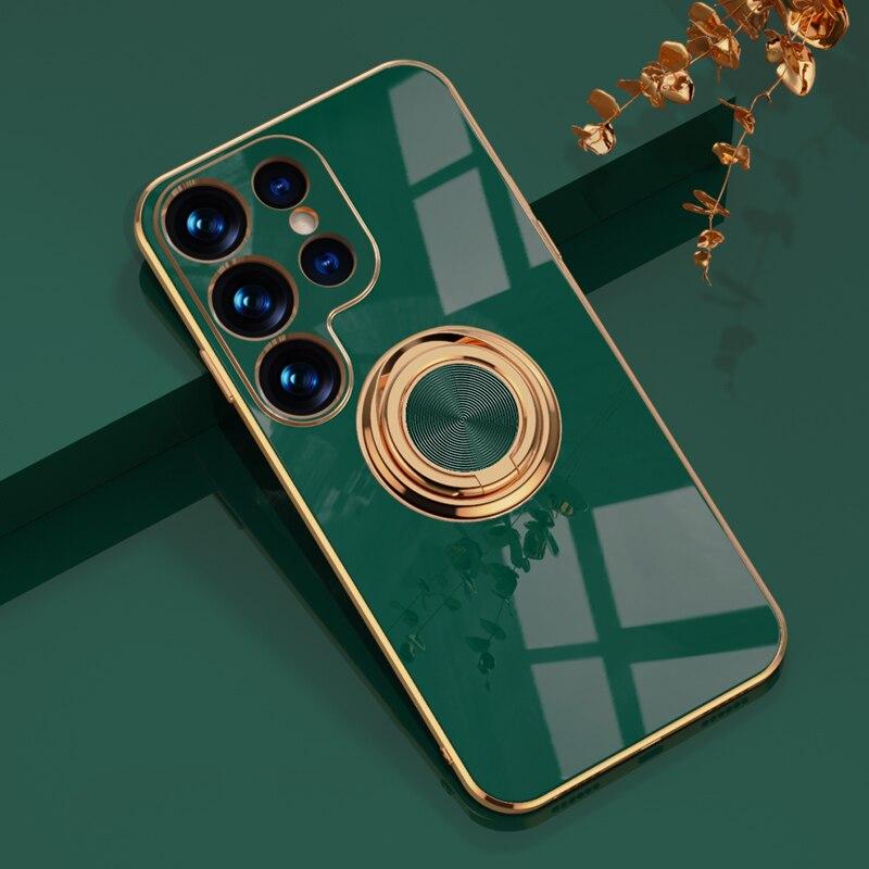 Phone Case with Ring Holder and Magnetic Car Mount Function for Samsung Galaxy Models Protective | Sansoti