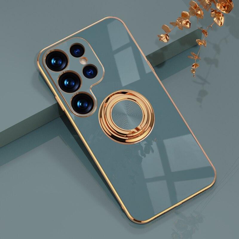 Phone Case with Ring Holder and Magnetic Car Mount Function for Samsung Galaxy Models Protective | Sansoti