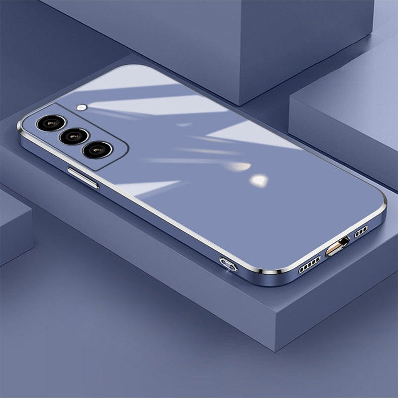 Etui na telefon ze złotą obwódką do Samsung Galaxy | Ochronne etui z TPU z miękką podszewką z mikrofibry | Sansoti