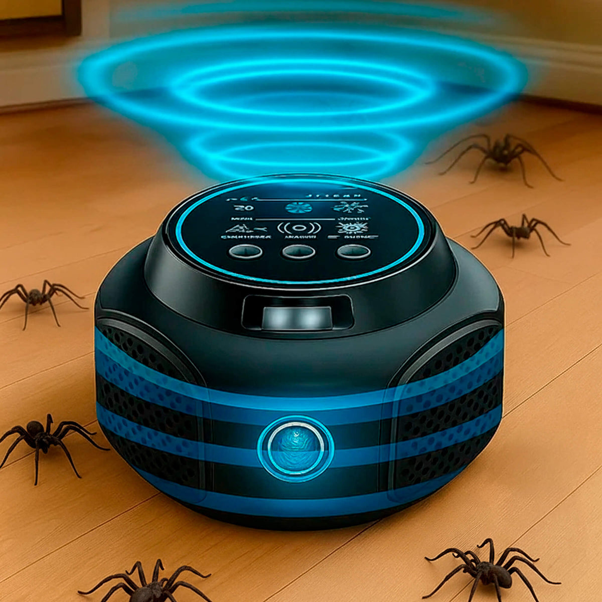 Répulsif antiparasitaire à ultrasons à brancher contre les araignées, les insectes et les moustiques, sans produits chimiques, 3200 m², maison | Sansoti
