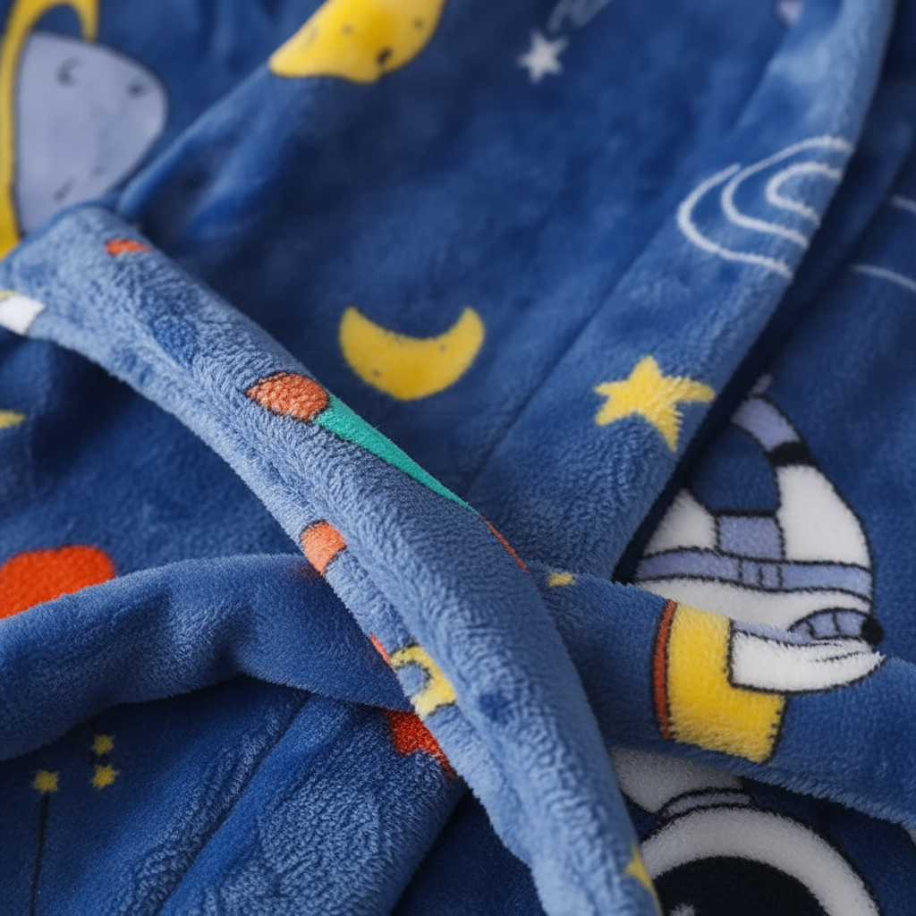 Zachte Kinderbadjas Fluffy Fleece met Capuchon Ochtendjas Jongens Meisjes 2-12 Jaar Warme Badjassen Badkamer | Sansoti