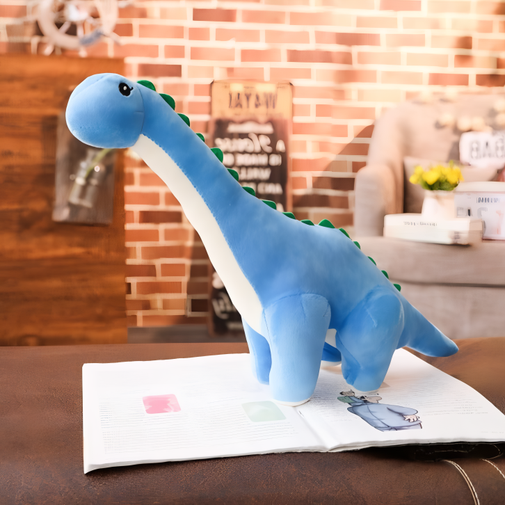 Peluche dinosaure debout XXL Diplodocus pour chambre d’enfant, garçon ou fille, dinosaure doux, jouet et décoration | Sansoti