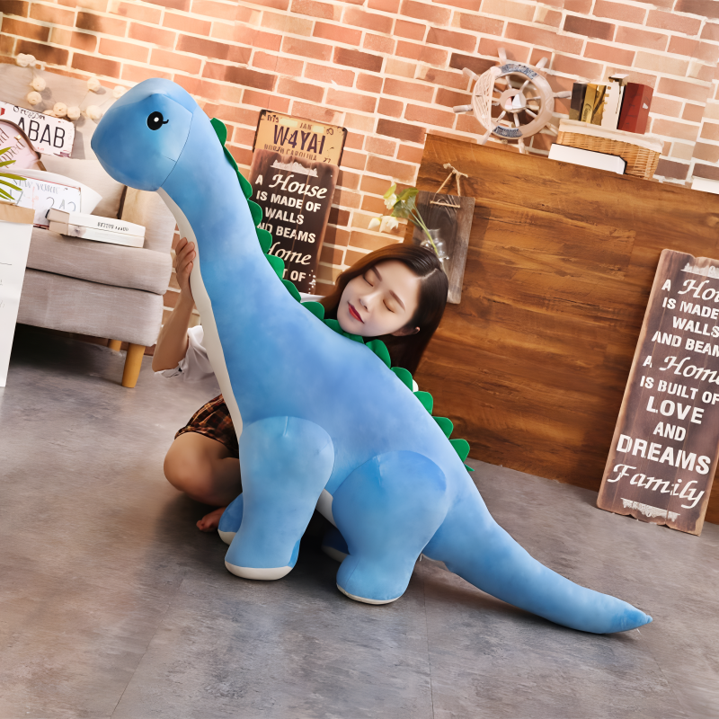 Peluche dinosaure debout XXL Diplodocus pour chambre d’enfant, garçon ou fille, dinosaure doux, jouet et décoration | Sansoti