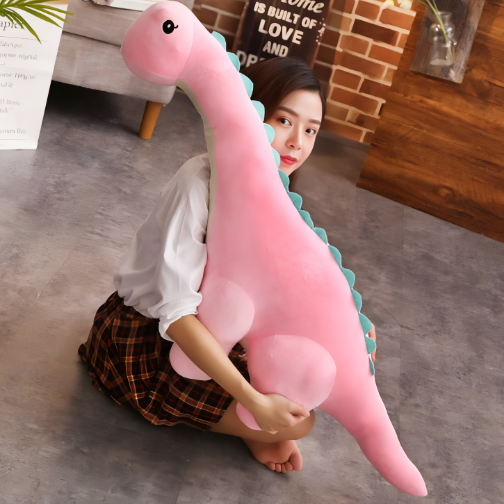 Peluche dinosaure debout XXL Diplodocus pour chambre d’enfant, garçon ou fille, dinosaure doux, jouet et décoration | Sansoti