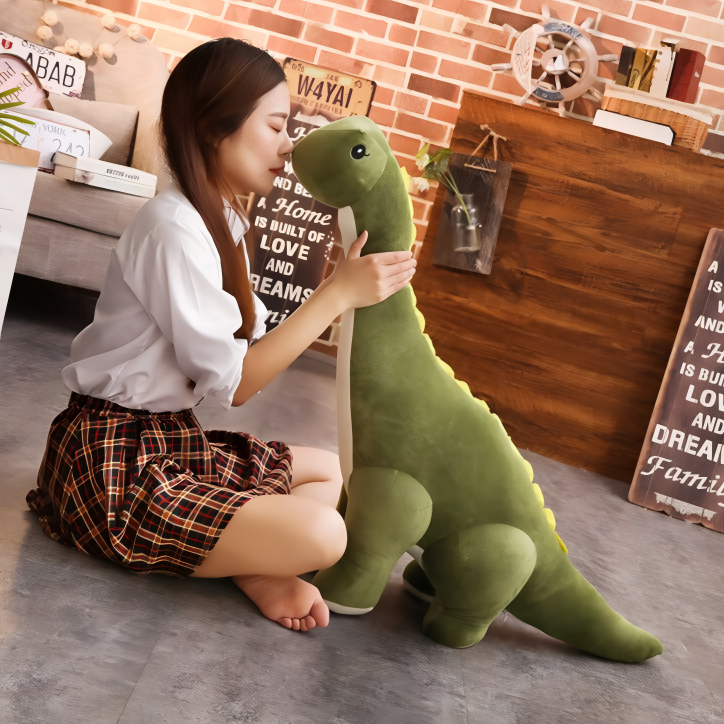 Peluche dinosaure debout XXL Diplodocus pour chambre d’enfant, garçon ou fille, dinosaure doux, jouet et décoration | Sansoti
