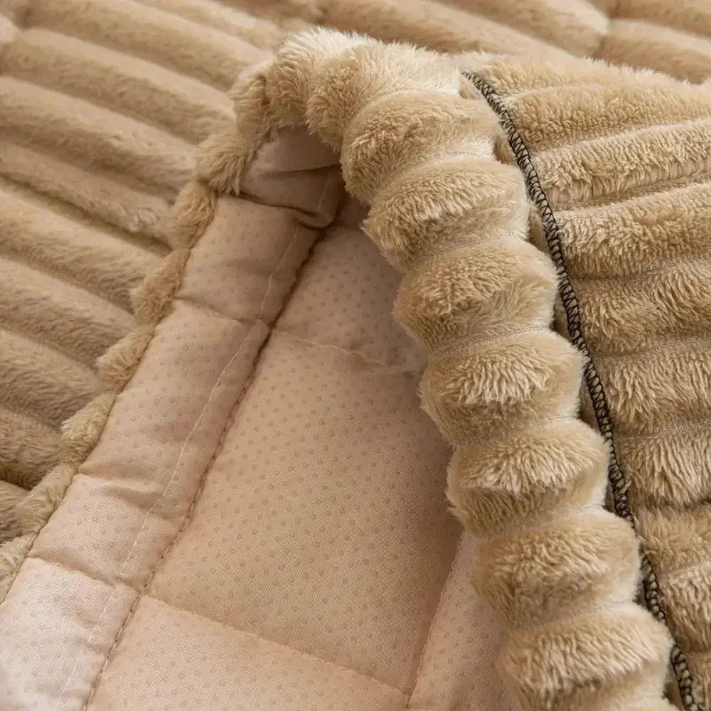 Elastische Jacquard Bankhoes met Ruches – Stretchfabric voor 3-Zits Bank en Fauteuil | Sansoti