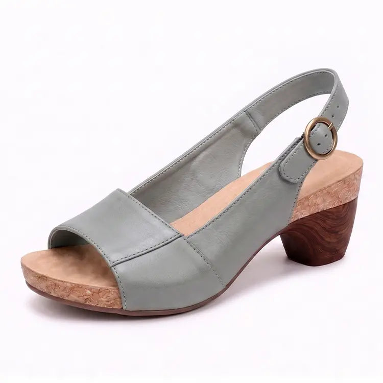 Dames Platformsandalen Ronde Neus Kunstleer Rubberen Zool Casual Comfort Schoenen Maat 36-43 | Sansoti