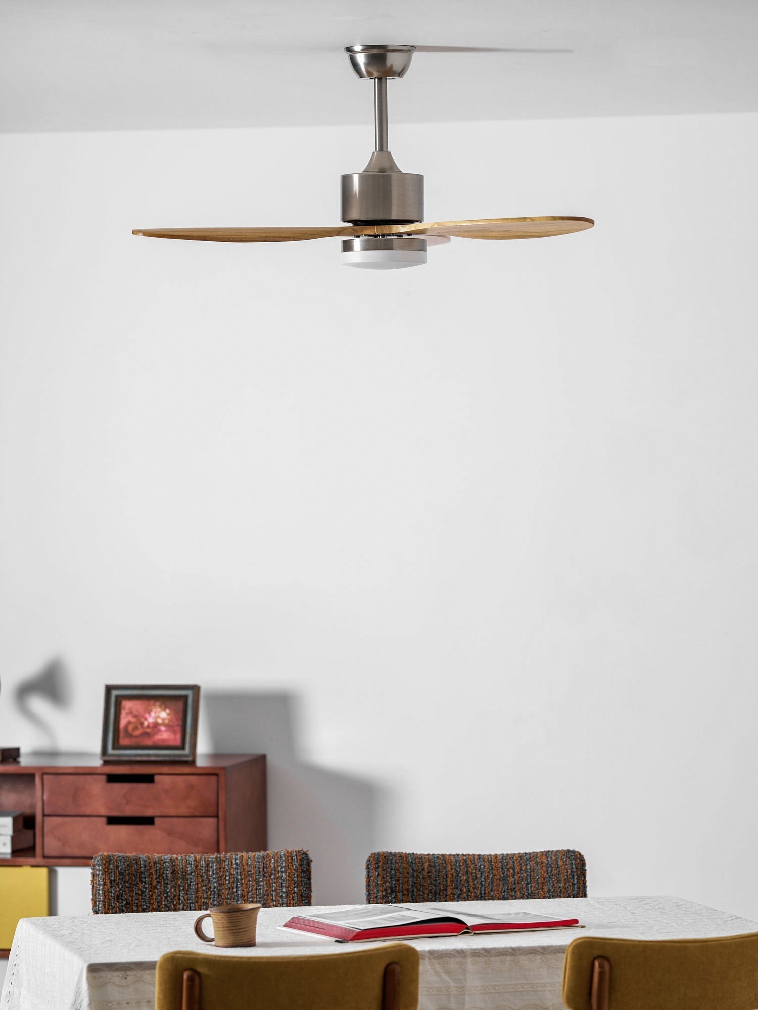 Plafondventilator met Geïntegreerde LED-verlichting – Dimmeerbaar & Verstelbaar – Stil & Energiebesparend | Sansoti