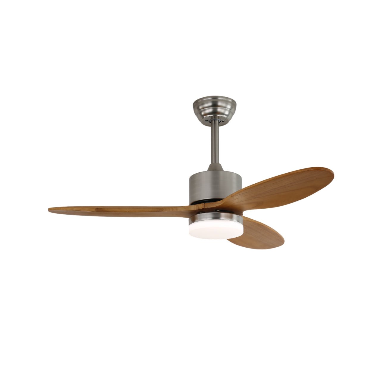 Ventilateur de plafond Elara avec éclairage — Design minimaliste avec pales en bois pour un flux d'air optimal | Sansoti