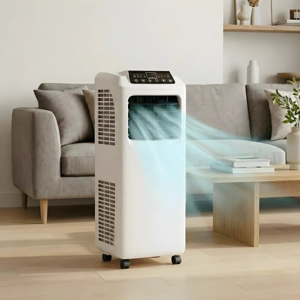 Przenośny klimatyzator 9000 BTU z osuszaczem, pilotem zdalnego sterowania i timerem do sypialni i salonu o powierzchni do 23 m² | Sansoti