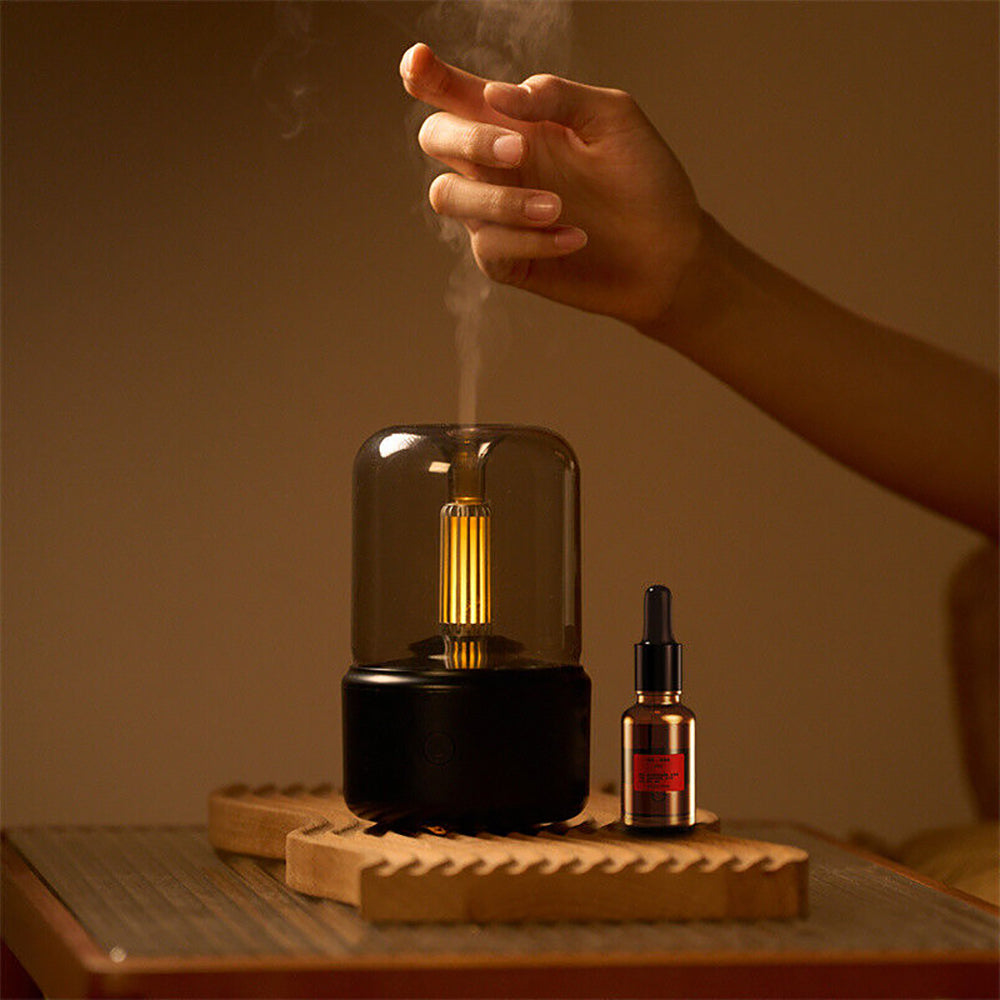 Luchtbevochtiger Ultrasoon Compact 120ml Met LED Verlichting Aroma Diffuser | Sansoti