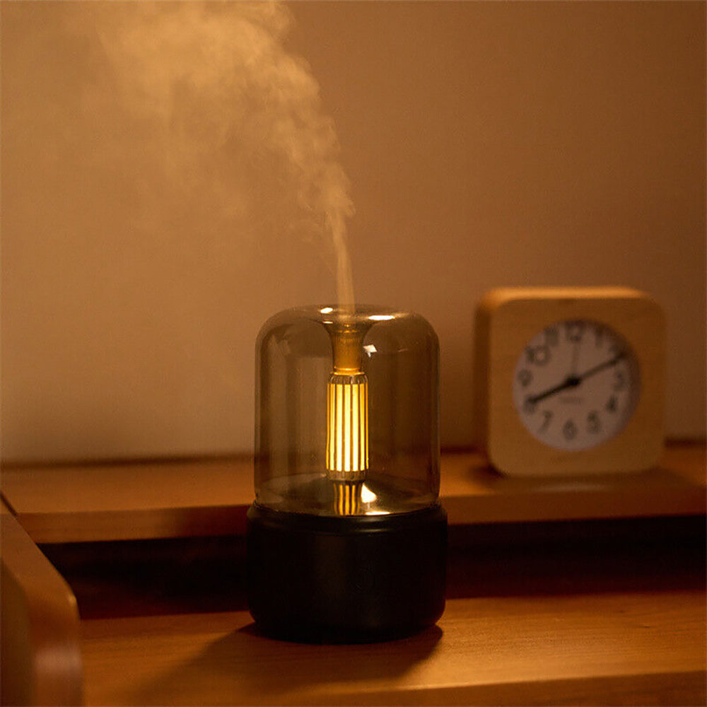 Luchtbevochtiger Ultrasoon Compact 120ml Met LED Verlichting Aroma Diffuser | Sansoti