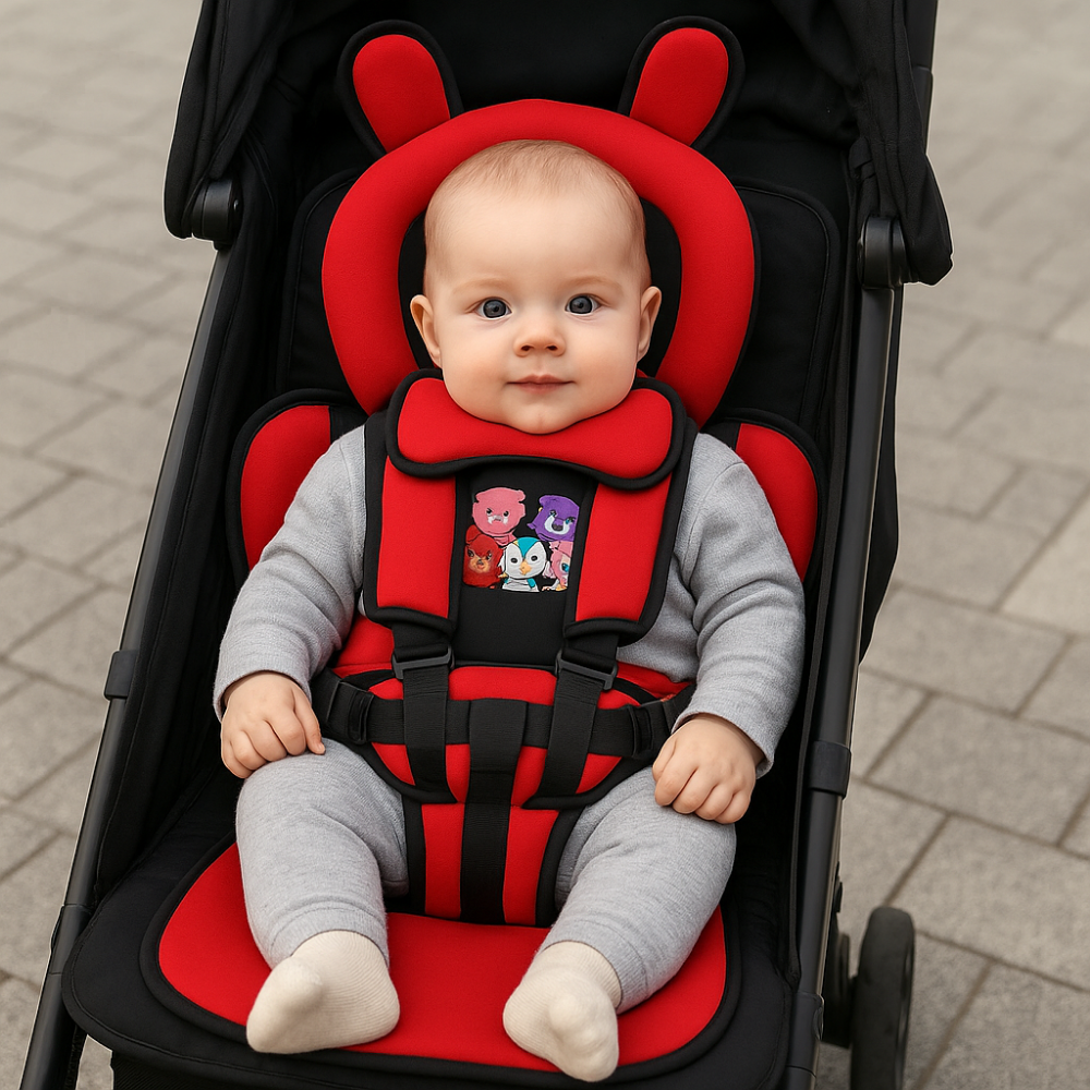 Draagbare Reisstoel met Veiligheidsgordel voor Baby's en Peuters | Vouwbaar & Lichtgewicht | Sansoti