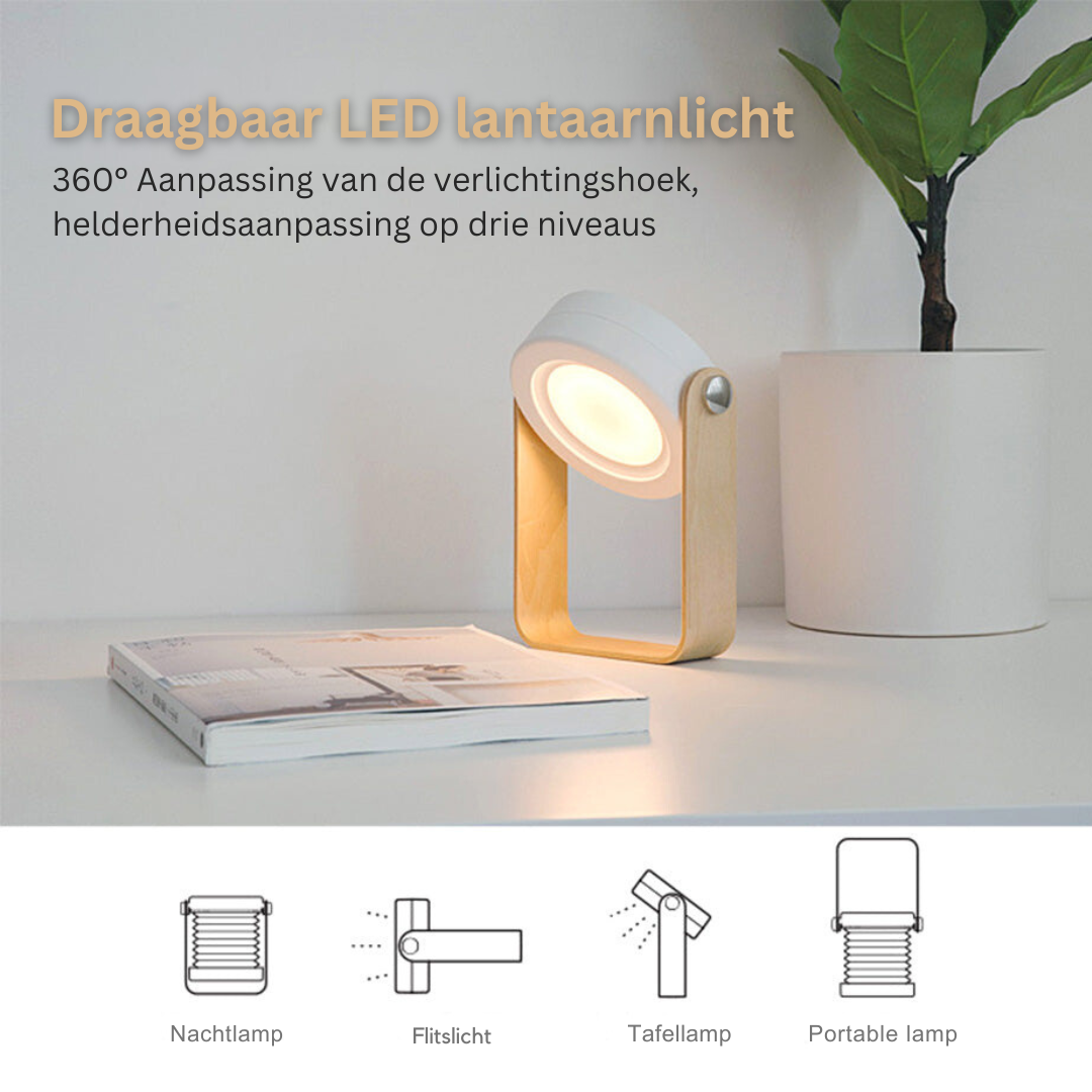Opvouwbare LED-Leeslamp met USB-Oplaadpoort – Oogvriendelijk Leeslicht zonder Schittering voor Lezen, Werken & Studeren | Sansoti