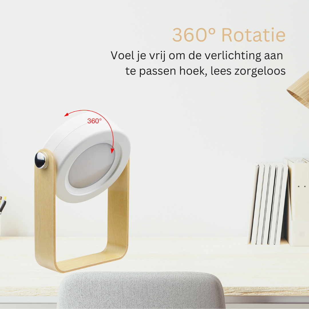 Opvouwbare LED-Leeslamp met USB-Oplaadpoort – Oogvriendelijk Leeslicht zonder Schittering voor Lezen, Werken & Studeren | Sansoti
