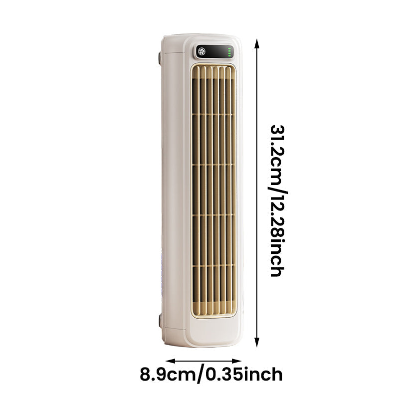 Draadloze Mini Aircooler met Oplaadbare Accu 12 Uur Gebruikstijd | Compacte Verkoeling Bureau Muur Mobiel | Sansoti