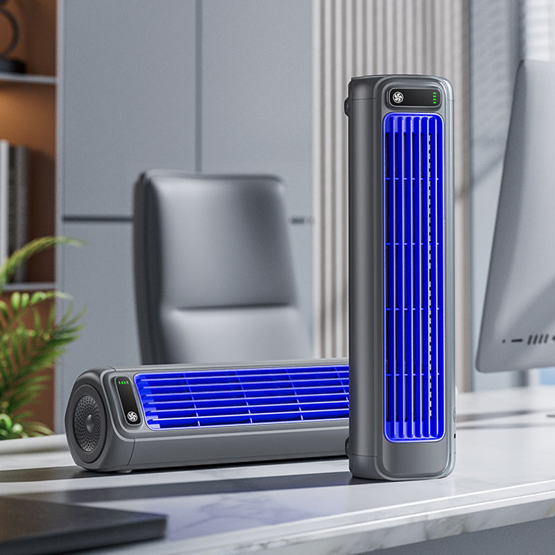 Draagbare Airconditioner Wandmontage 2000mAh Oplaadbaar Bladloos Koelsysteem Snel Koelen Ventilator Airco | Sansoti