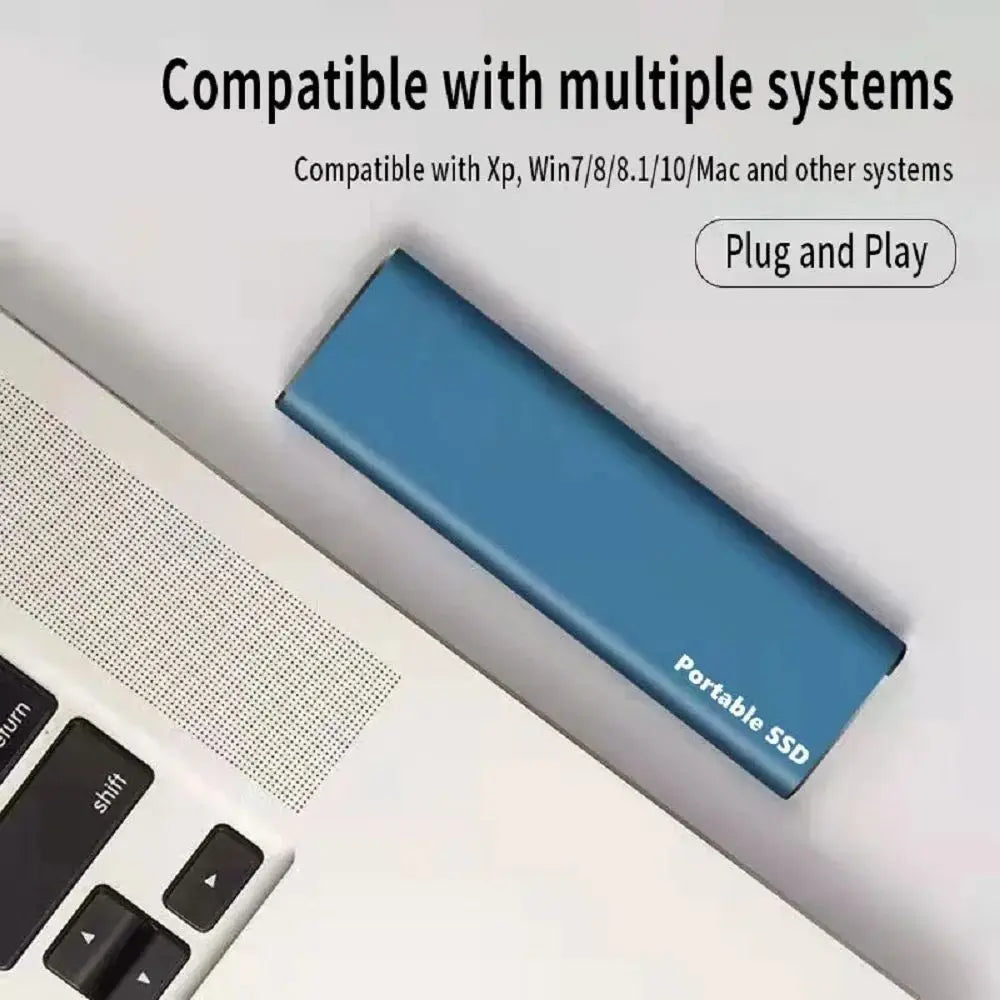 Externe SSD Harde Schijf Aluminium USB-C Ultrasnelle Dataoverdracht Opslag | Sansoti