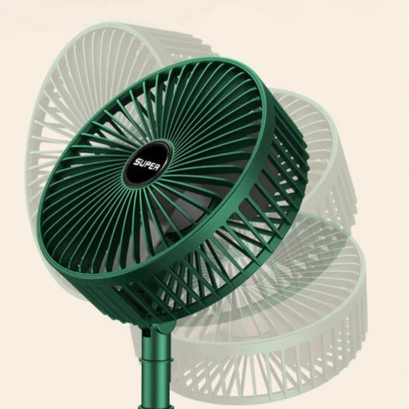 Draagbare Opvouwbare USB Ventilator 4 Snelheden Fluistermotor Oplaadbaar Compact Koel Design Bureau Reis | Sansoti