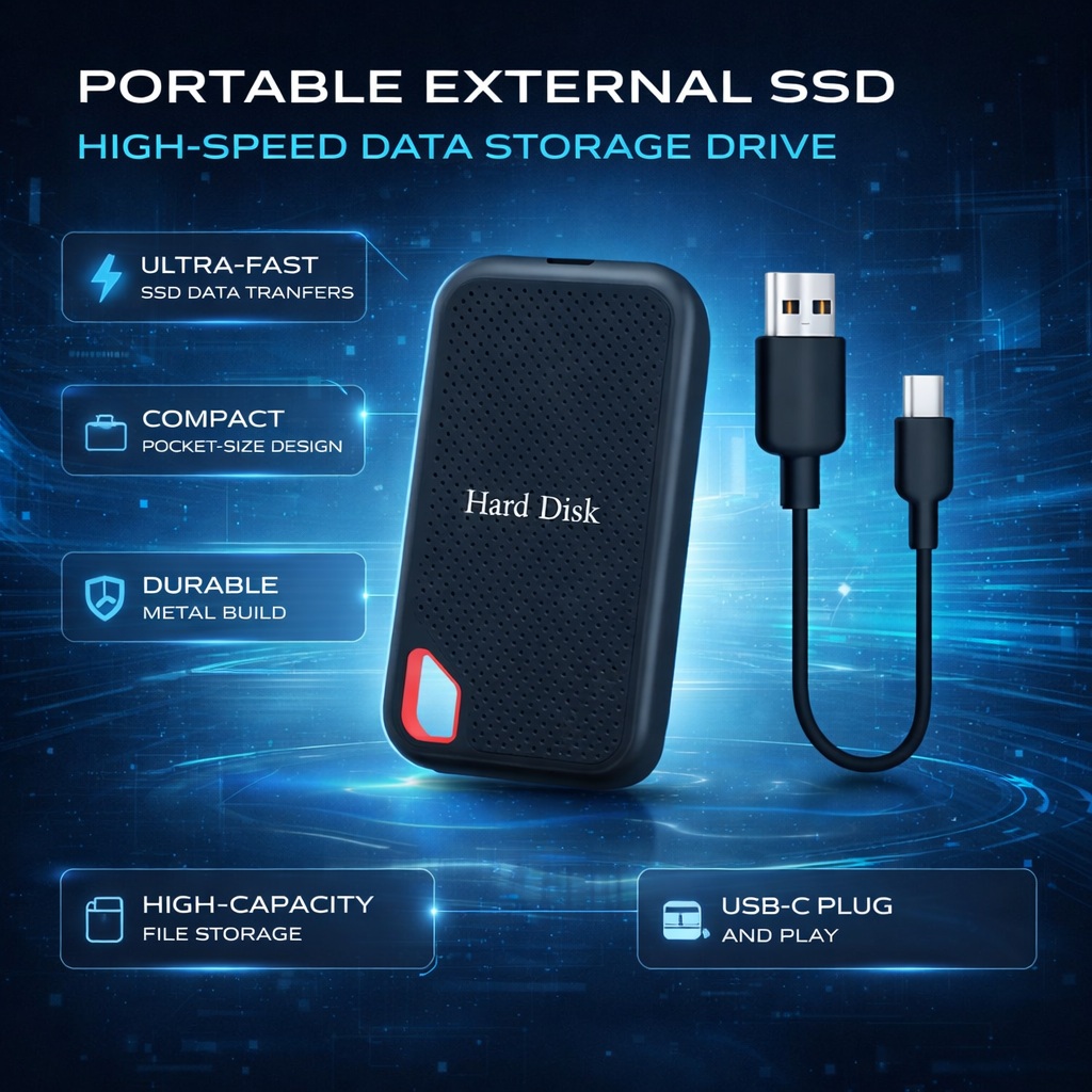 Draagbare SSD Schijf USB-C 500GB-256TB Externe Harde Schijf Compacte Opslag Snelle Datatransfer Mobiel | Sansoti