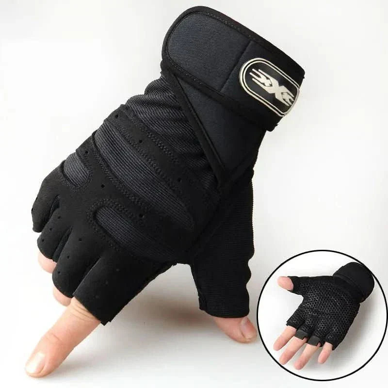 Fitness Gloves with Wrist Support and Shock Absorption for Strength Training, Cycling, Gym Workouts, and Weightlifting | Sansoti