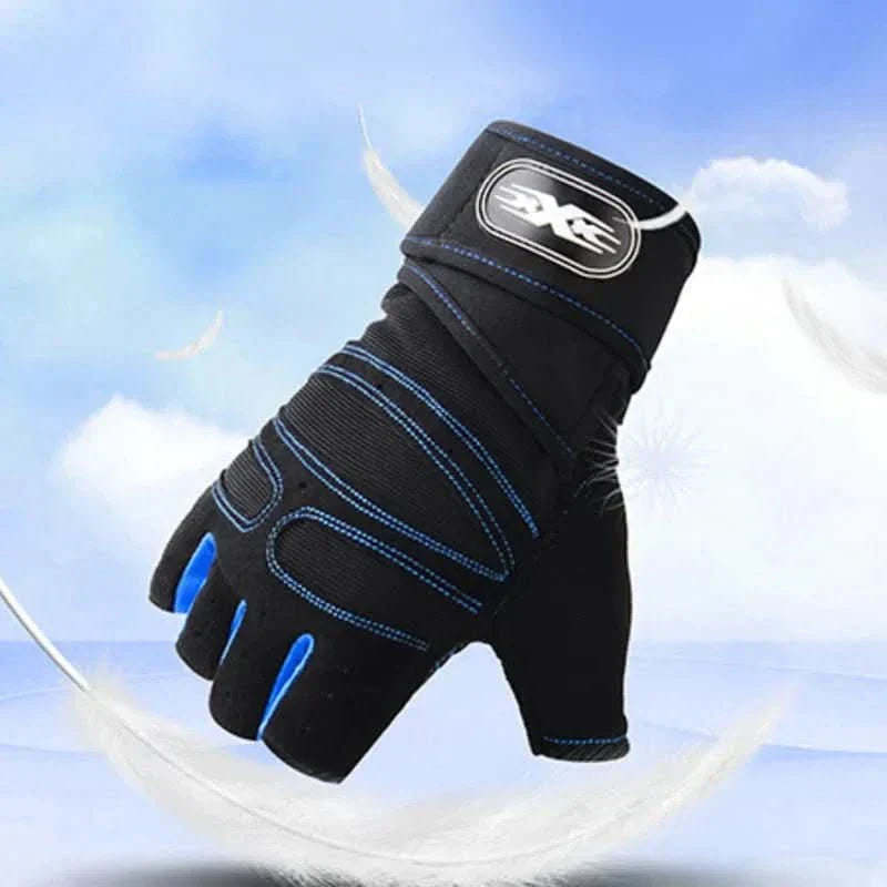 Fitness Gloves with Wrist Support and Shock Absorption for Strength Training, Cycling, Gym Workouts, and Weightlifting | Sansoti