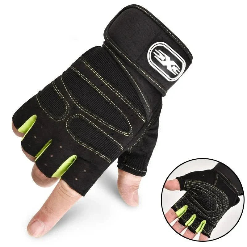 Fitness Gloves with Wrist Support and Shock Absorption for Strength Training, Cycling, Gym Workouts, and Weightlifting | Sansoti