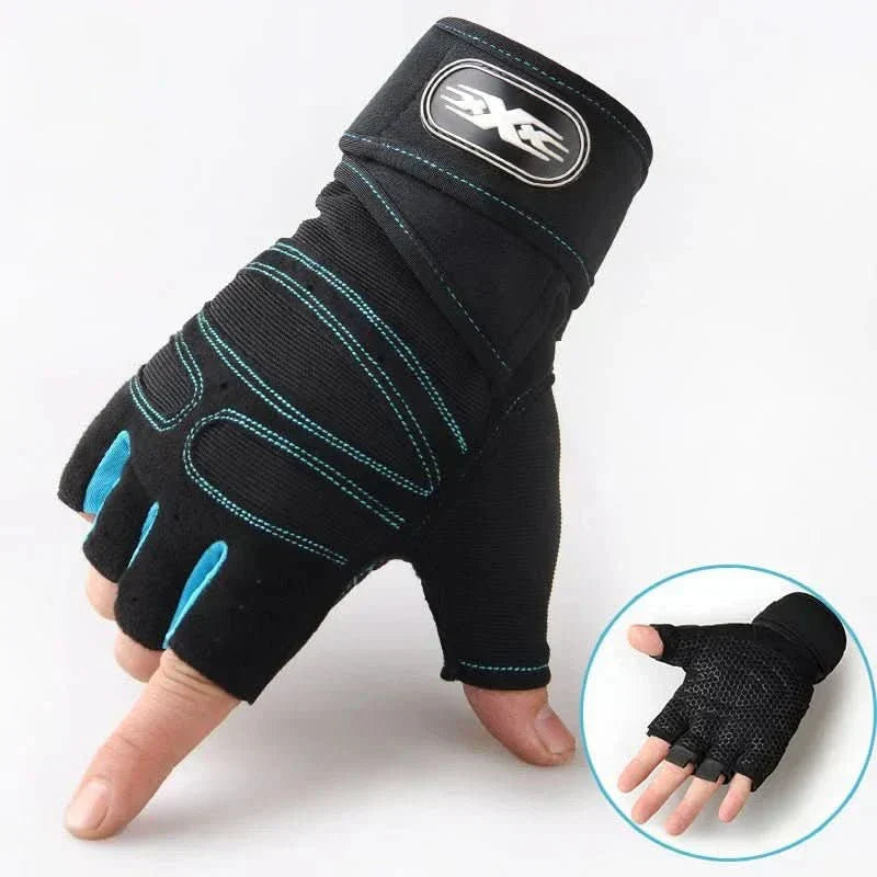 Fitness Gloves with Wrist Support and Shock Absorption for Strength Training, Cycling, Gym Workouts, and Weightlifting | Sansoti