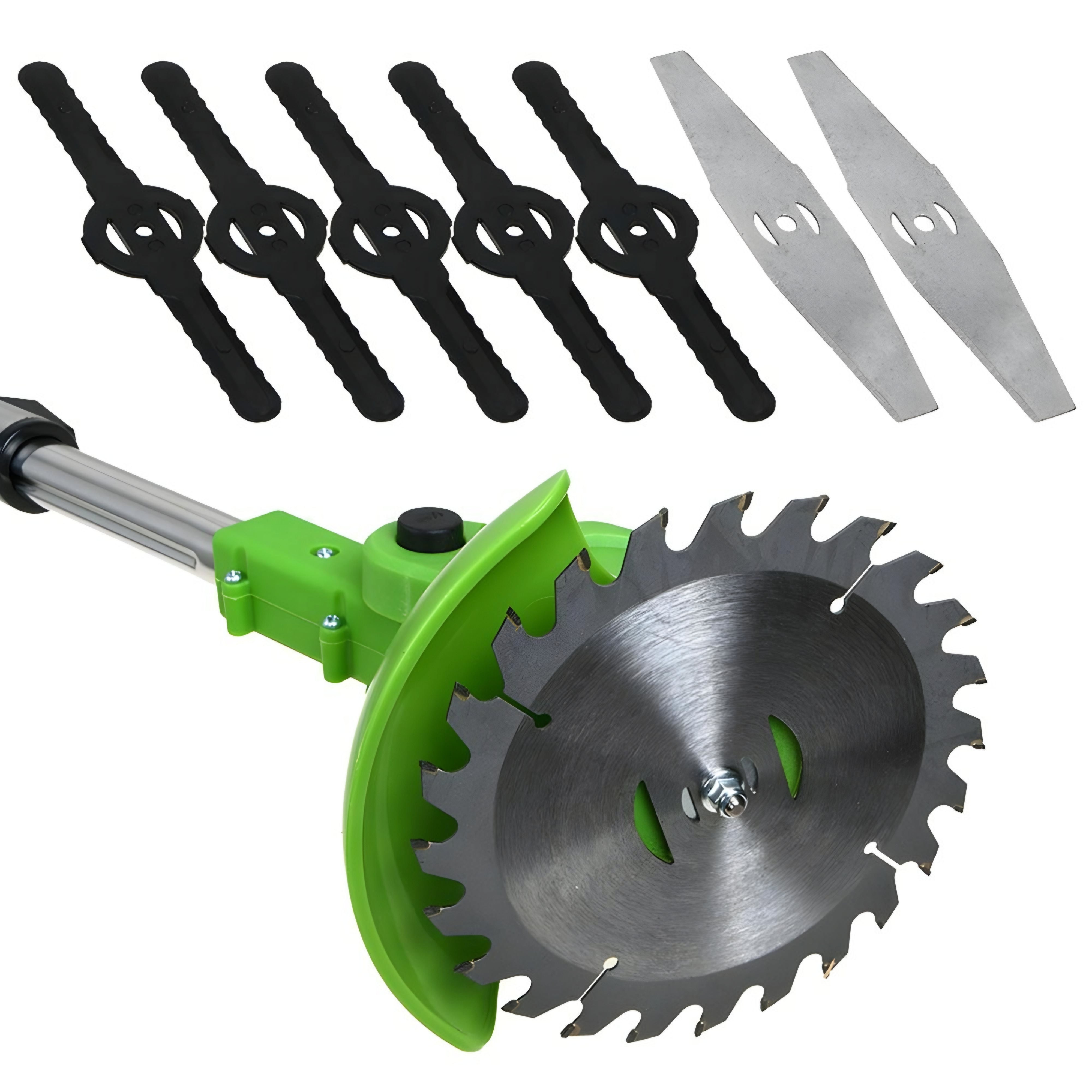 Kabelloser, wiederaufladbarer Rasentrimmer 24 V, 600 W, teleskopierbar 92–122 cm, Metallmesser, Unkrautschneider für den Garten und Rasen | Sansoti