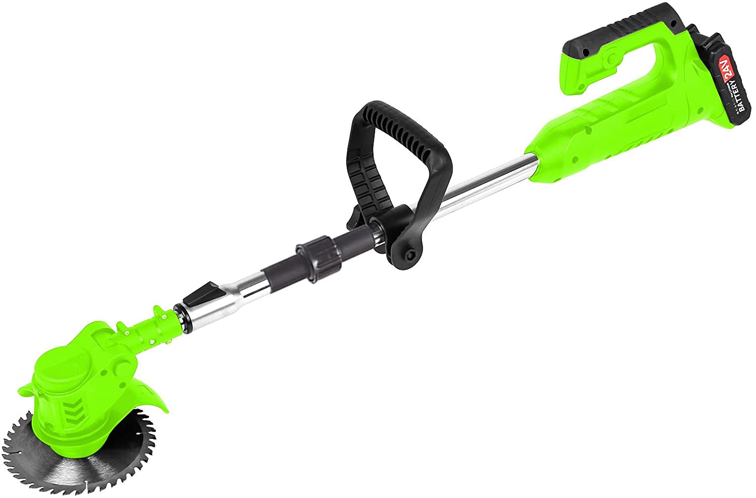 Draadloze Grastrimmer 24V Elektrische Onkruidsnijder met 15cm Mesblad voor Gazons en Tuinranden | Sansoti