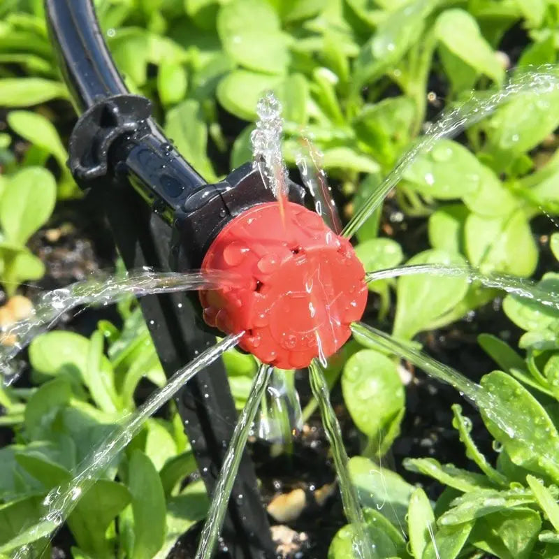Tropfbewässerungs-Sprühdüsen, 360° drehbar, 50 Stück, automatisch und wassersparend, Gartenbewässerung für Garten und Gemüsegarten | Sansoti