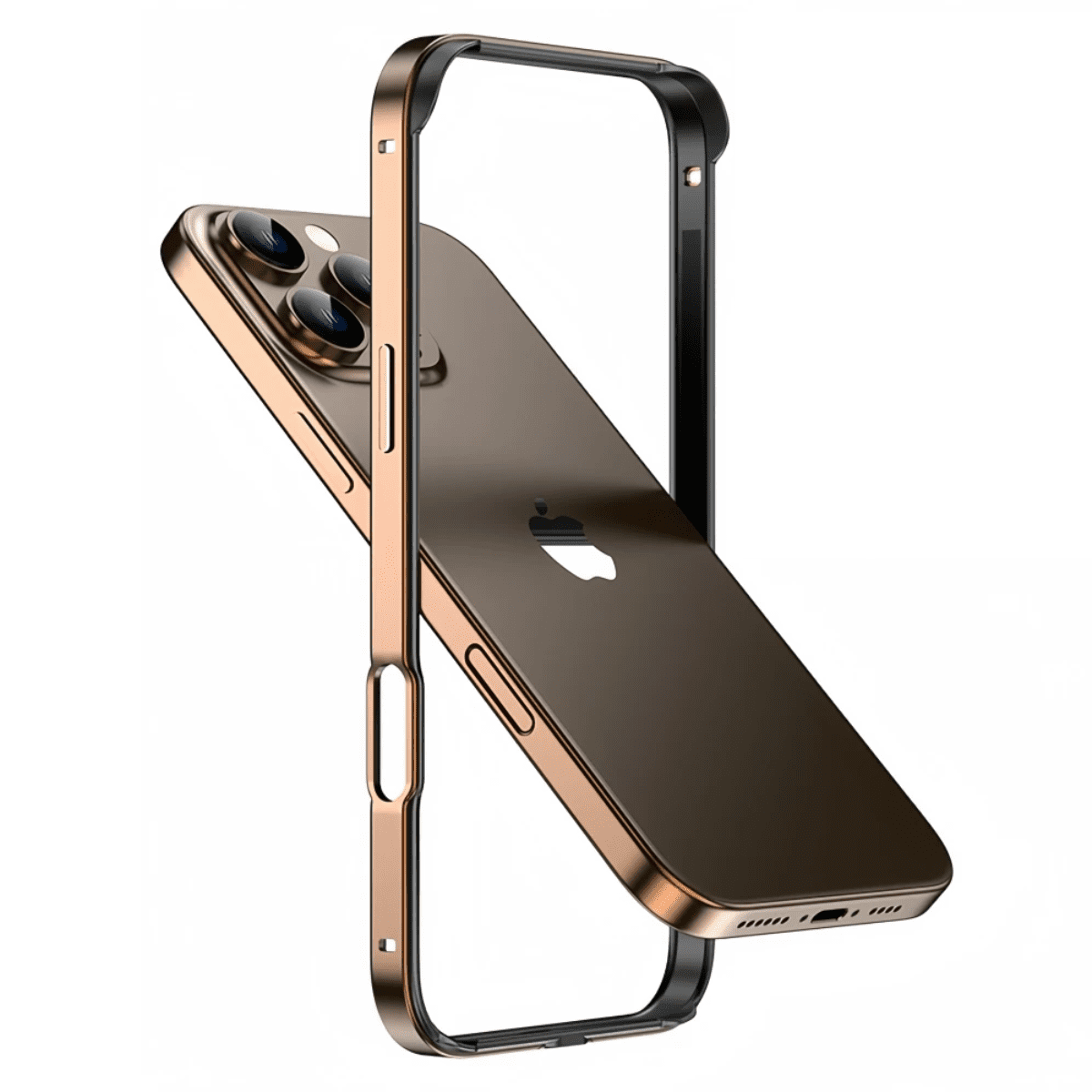 Aluminum Bumper Frame for iPhone Protection Minimalist Design Wireless Charging Compatible Shockproof | Sansoti